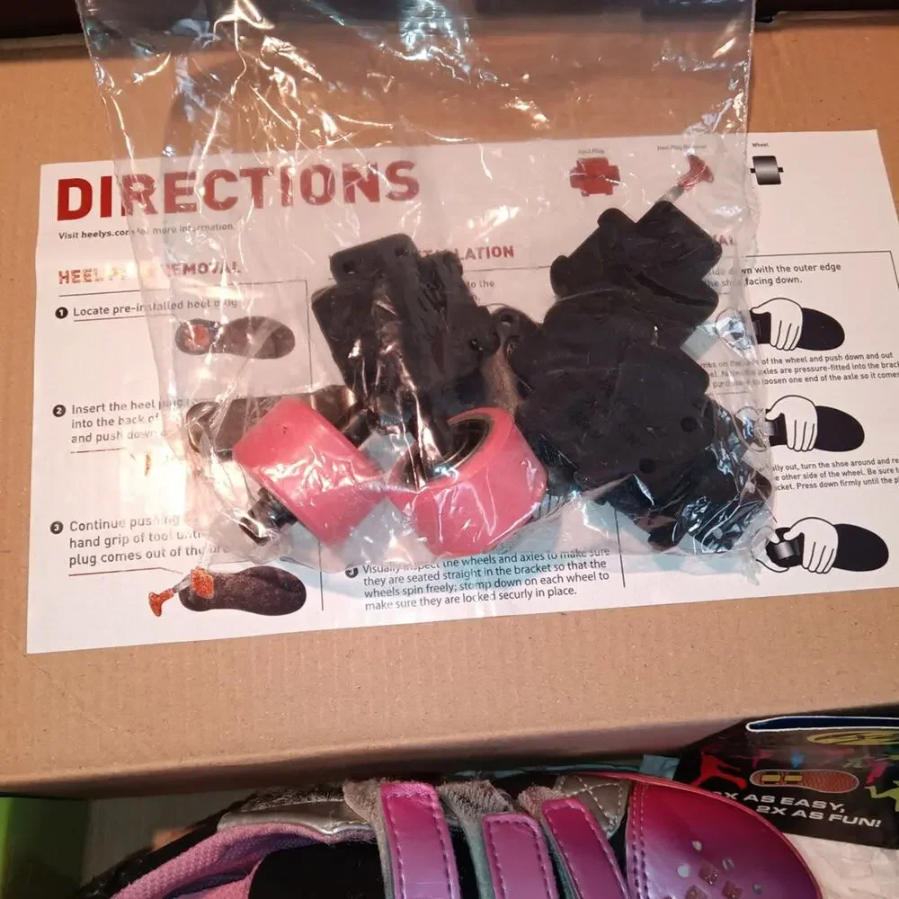 Heelys X2 Sparkler Kids' Pink, Black, and Silver Sneakers 13